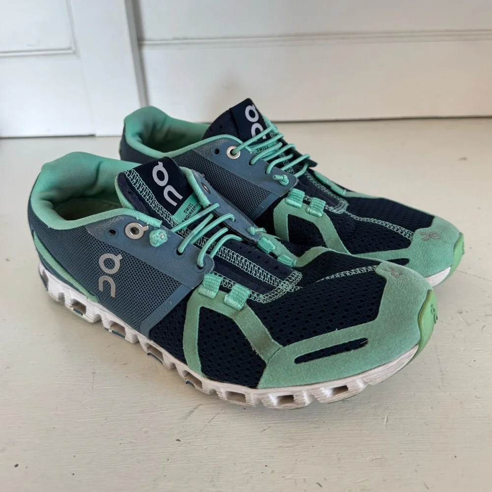 On Cloud women’s mint teal blue running‎ shoes size 7